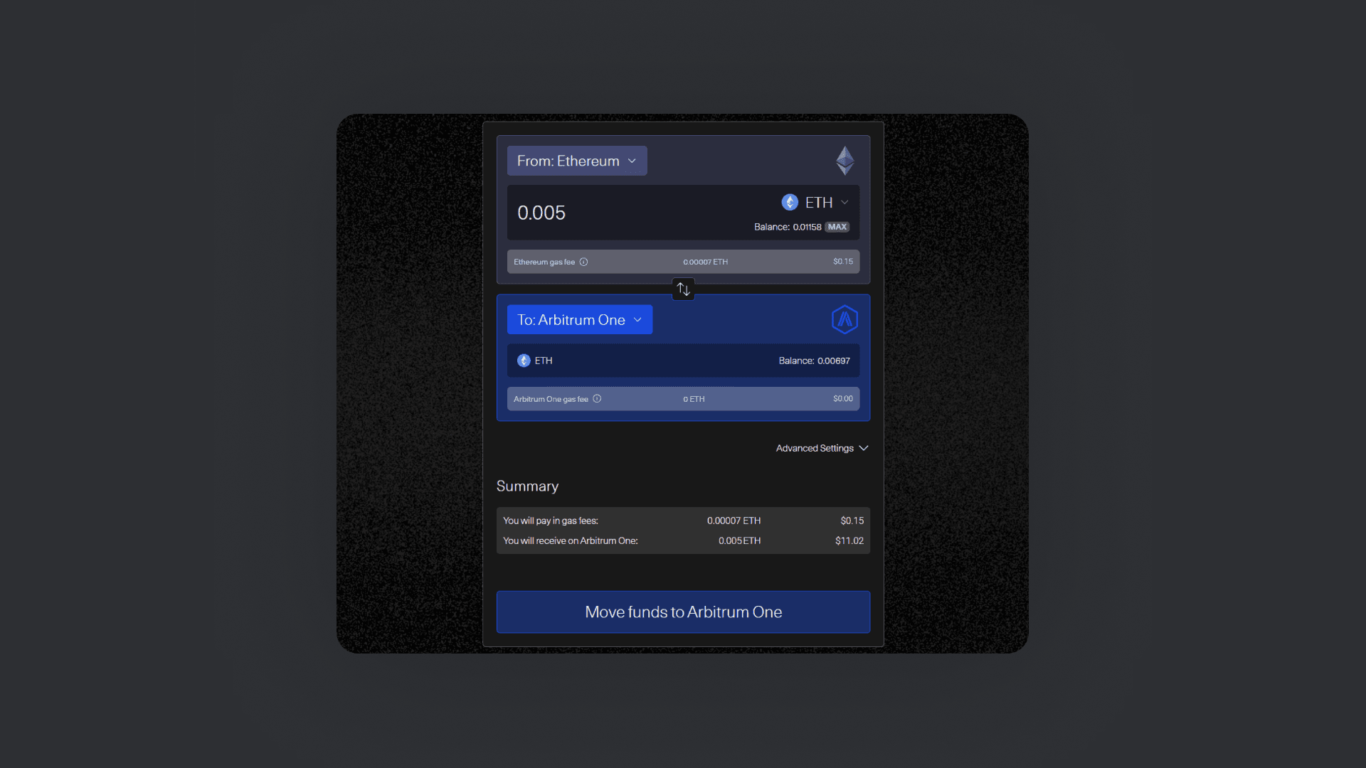 Arbitrum Orbit custom fee structure example