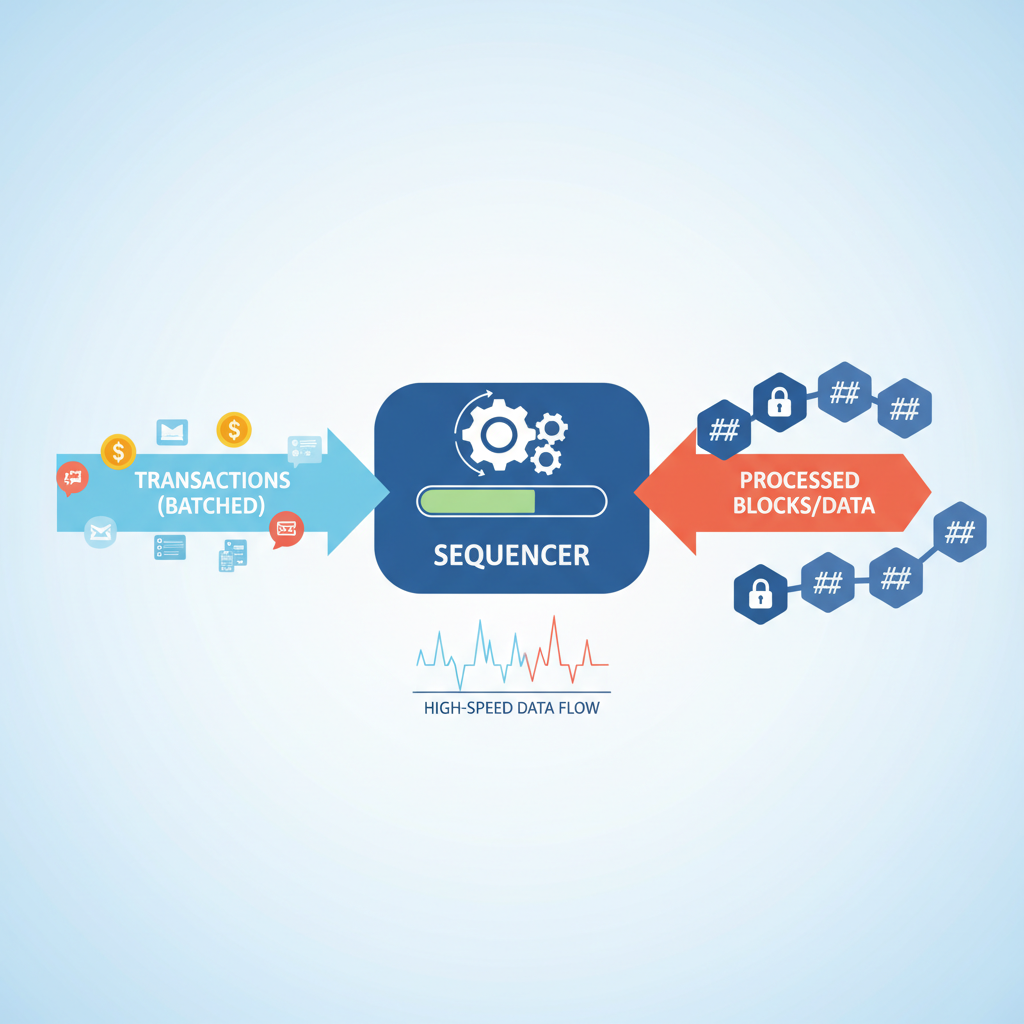 sequencer node processing transactions, high-speed data flow blockchain