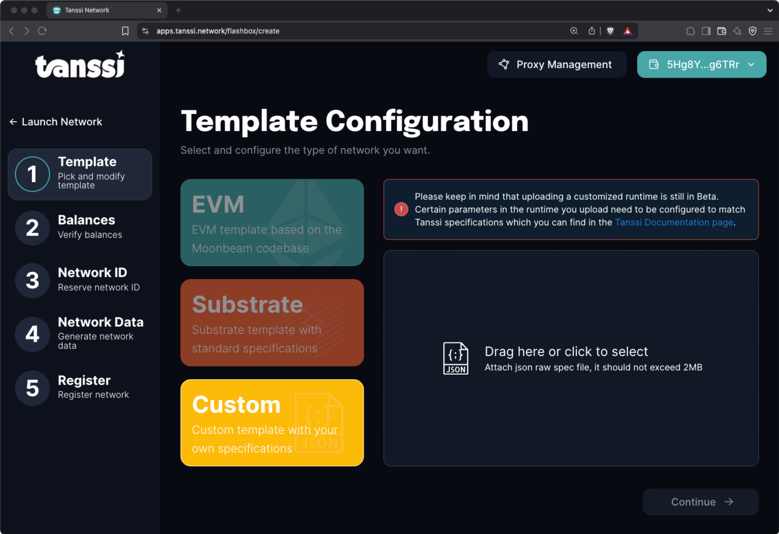 RWA protocol appchain Tanssi fee governance
